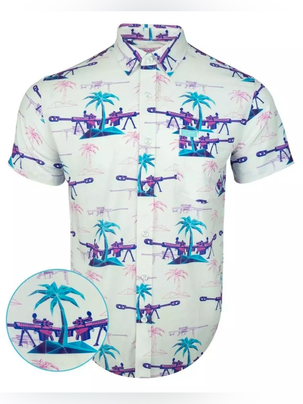 Retro Rifle The Palm V3 Men’s Hawaiian Shirt size 2XL